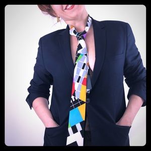 Vintage 80s Geometric Tie